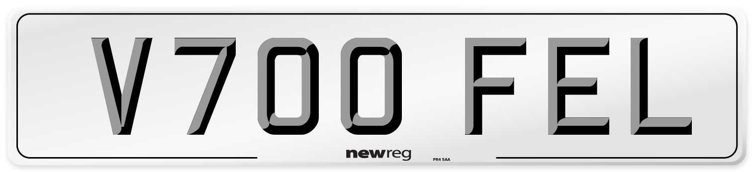 V700 FEL Number Plate from New Reg